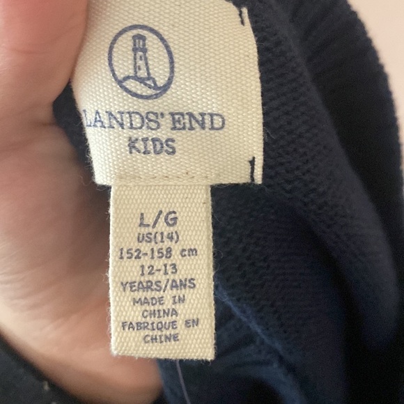 NWT lands end navy sweater - Picture 5 of 5